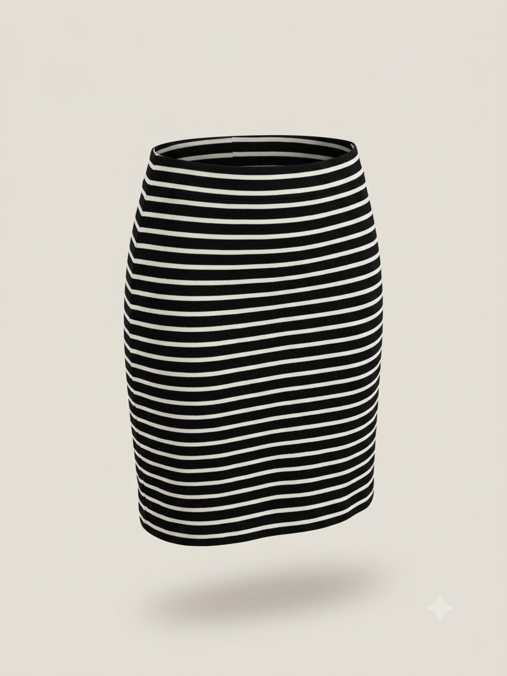 IfJ. Crew Black and White Striped Pencil Skirt